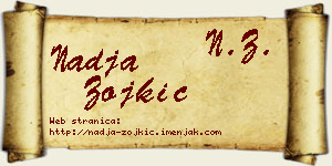 Nadja Zojkić vizit kartica